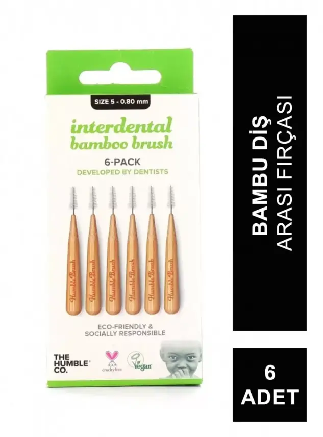 Humble Brush Bambu Diş Arası Fırçası 0.80mm 6 Adet - 2