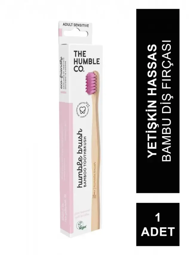 Humble Brush Ekolojik Bambu Hassas Diş Fırçası Yetişkin, Lila - 2