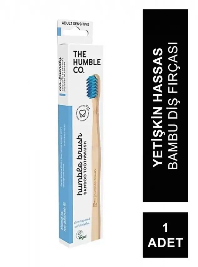 Humble Brush Ekolojik Bambu Hassas Diş Fırçası Yetişkin, Mavi - 2