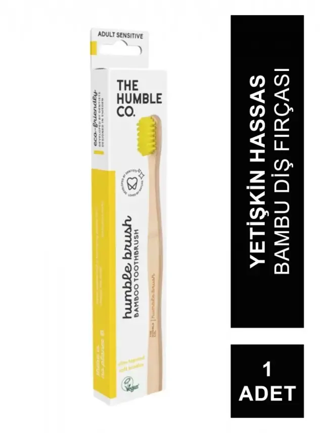 Humble Brush Ekolojik Bambu Hassas Diş Fırçası Yetişkin, Sarı - 2