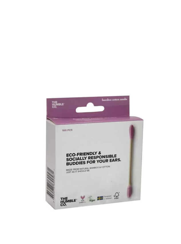 Humble Cotton Bambu Pembe Kulak Çubuğu 100 Adet - Humble Brush