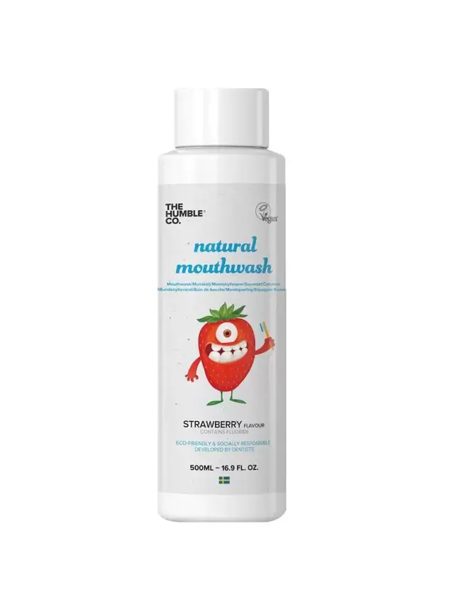 Humble Mouthwash Ağız Bakım Suyu Çilek Aromalı - Çocuk - 500 ml - 1