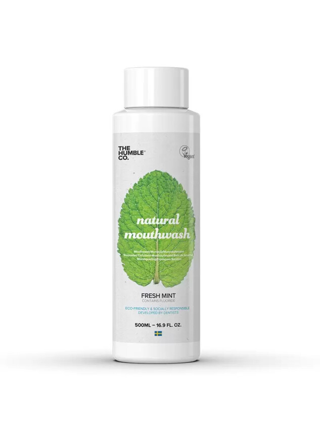 Humble Mouthwash Ağız Bakım Suyu Ferah Nane Aromalı 500 ml - Humble Brush