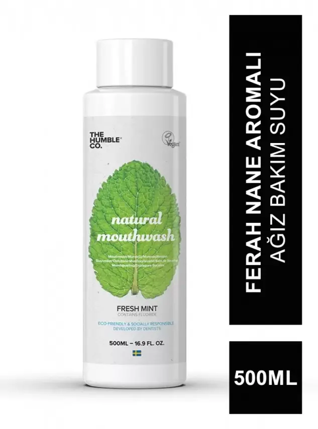 Humble Mouthwash Ağız Bakım Suyu Ferah Nane Aromalı 500 ml - 2