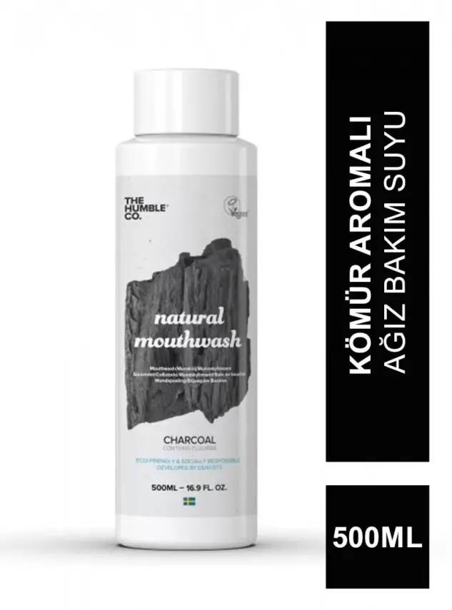 Humble Mouthwash Ağız Bakım Suyu Kömür Aromalı 500 ml - 2