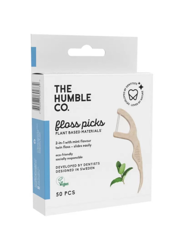 Humble Organik Diş İpi Kürdanlı-Naneli- 50li - Humble Brush