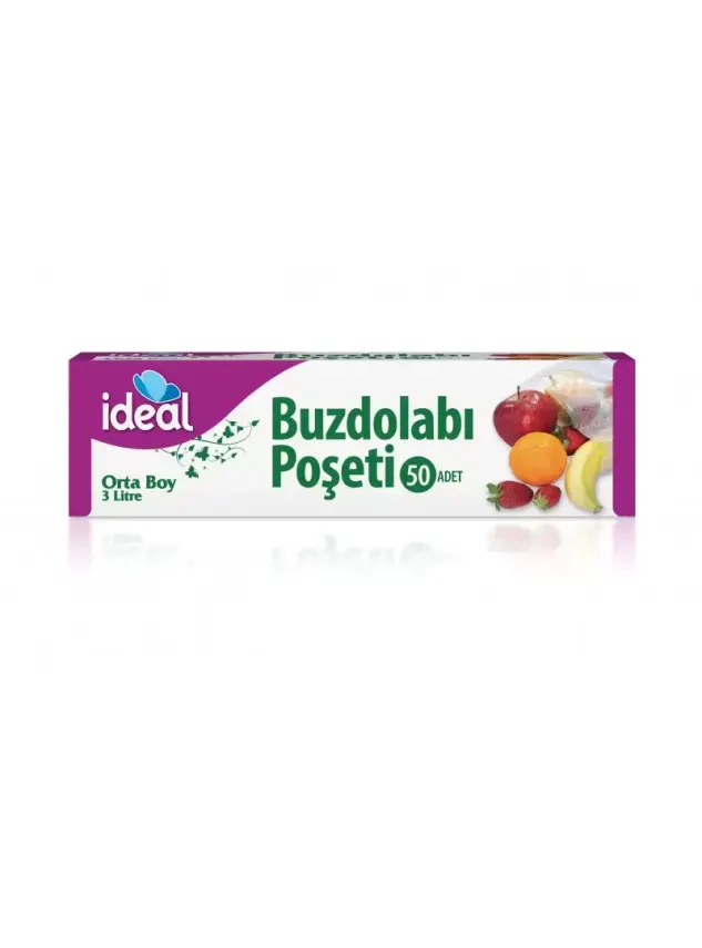 İdeal Orta Boy Buzdolabı Poşeti 50 Adet - 24x33 cm- - 1