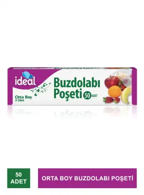 İdeal Orta Boy Buzdolabı Poşeti 50 Adet - 24x33 cm- - 2