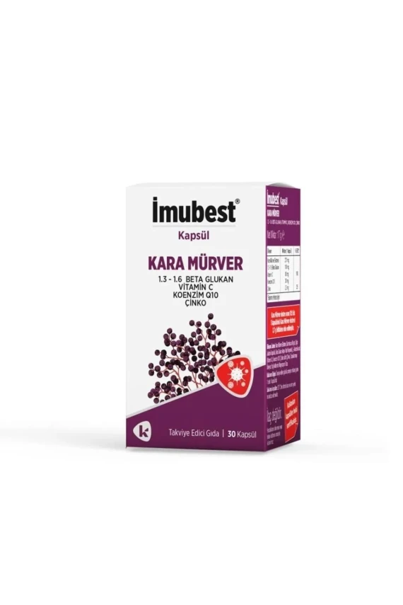 İmubest Sambucus Nigra - Kara Mürver Ekstresi - Takviye Edici Gıda 30 Kapsül - 1