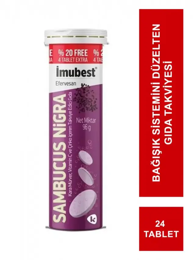 İmubest Sambucus Nigra & Vitamin C & Çinko 24 Efervesan Tablet - 1