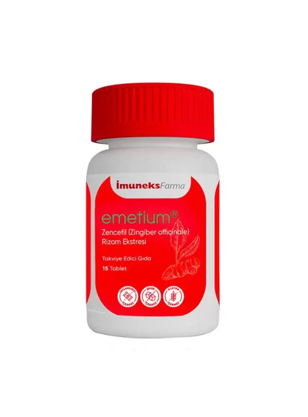 İmuneks Emetium Zencefil 15 Tablet - 1