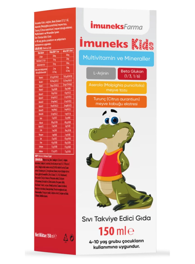 İmuneks Kids Multivitamin ve Mineraller Takviye Edici Gıda 150 ml - Imuneks