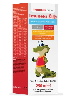 İmuneks Kids Multivitamin ve Mineraller Takviye Edici Gıda 250 ml - Imuneks