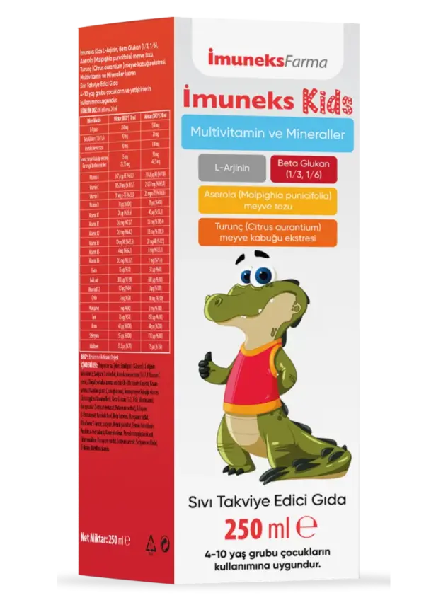 İmuneks Kids Multivitamin ve Mineraller Takviye Edici Gıda 250 ml - 1