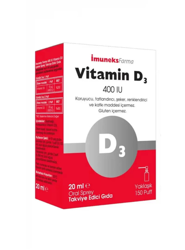 İmuneks Vitamin D3 400 IU 20 ml - Imuneks