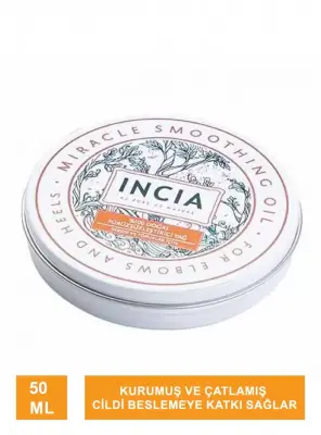 Incia Dirsek ve Topuklar için Doğal Pürüzsüzleştirici Yağ 50 ml - 1
