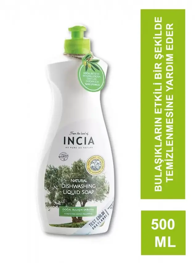 Incia Dishwashing Liquid Soap 500 ml Doğal Bulaşık Sabunu - 1