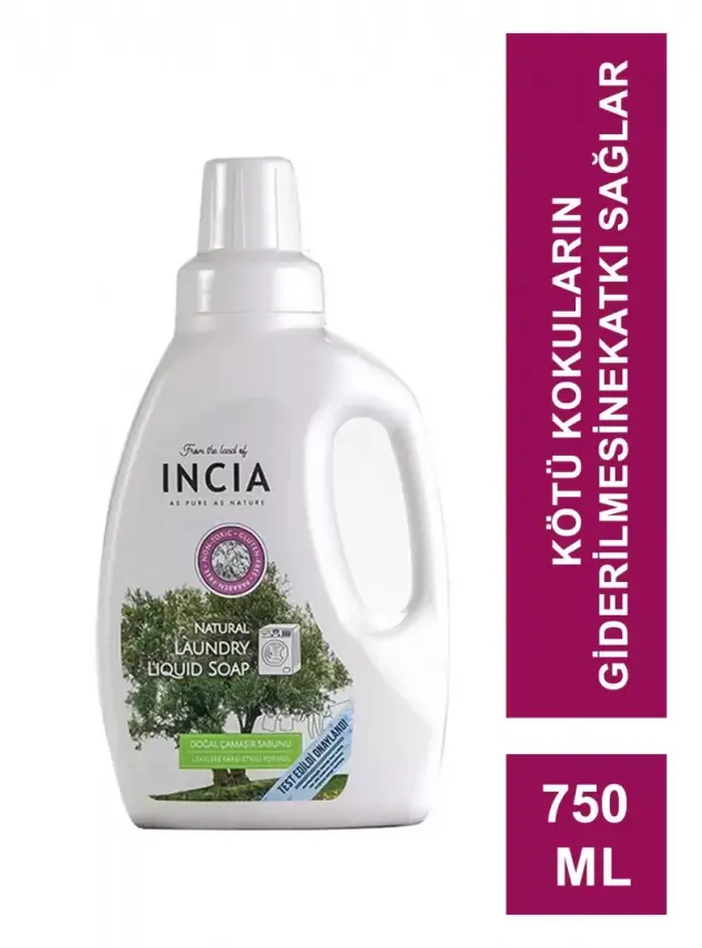 Incia Laundry Liquid Soap 750 ml Doğal Çamaşır Sabunu - 1