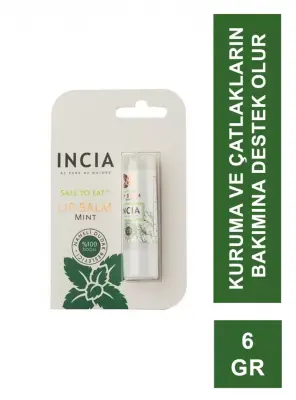 Incia Lip Balm Mint 6 gr Nane özlü Besleyici Dudak Bakım Kremi - 1