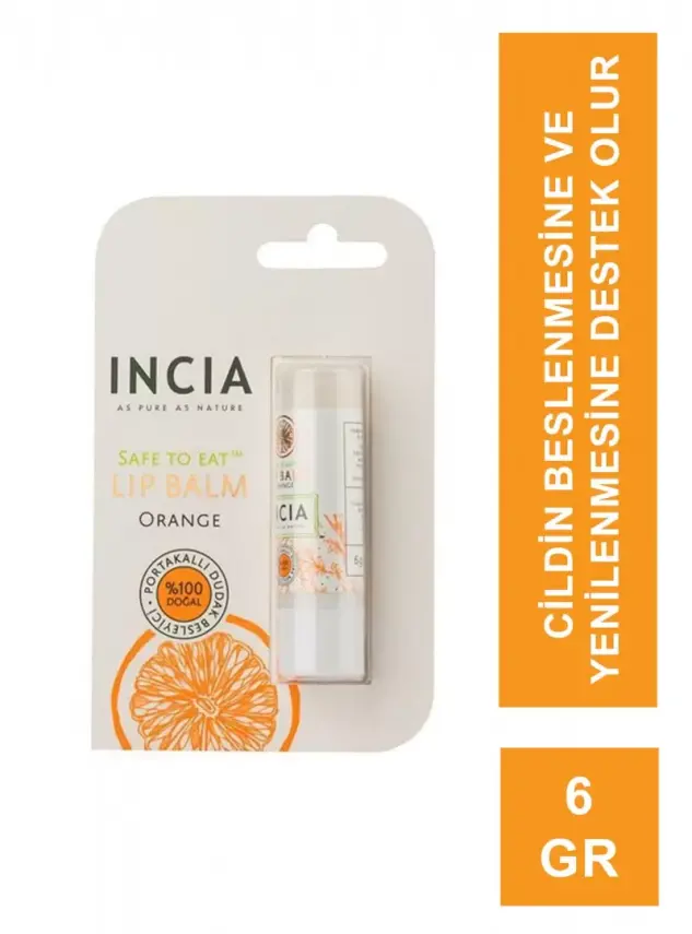Incia Lip Balm Orange 6 gr Dudak Besleyici - 1