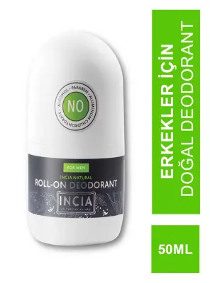 Incia Roll On Deodorant For Men 50 ml Erkekler İçin Doğal Deodorant - Incia