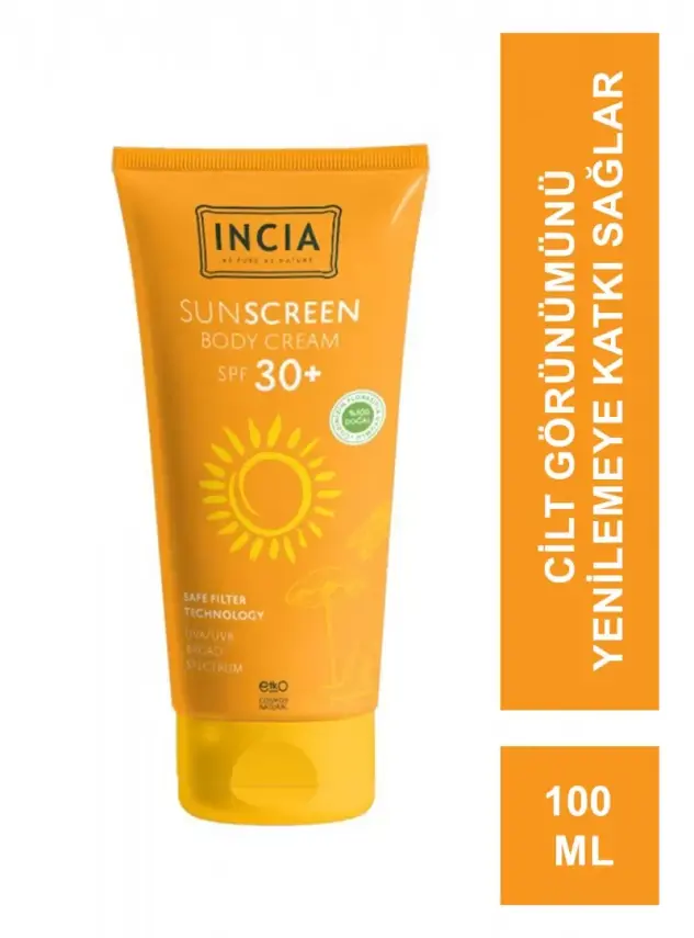 Incia Vücut İçin Doğal Güneş Kremi SPF 30 - 100 ml - 1