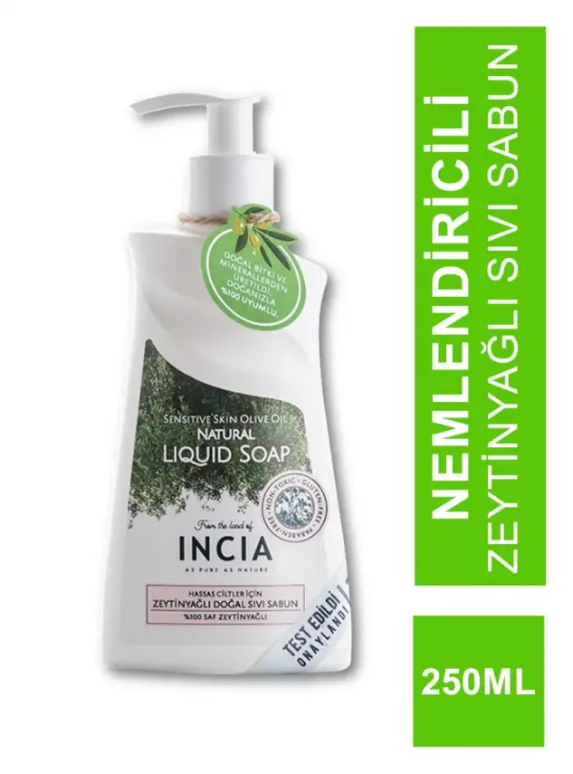 Incia Yoğun Nemlendiricili Zeytinyağlı Sıvı Sabun 250ml - 1
