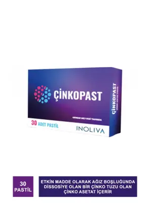 Inoliva Çinkopast Orman Meyveli 30 Pastil | 15 mg - 2