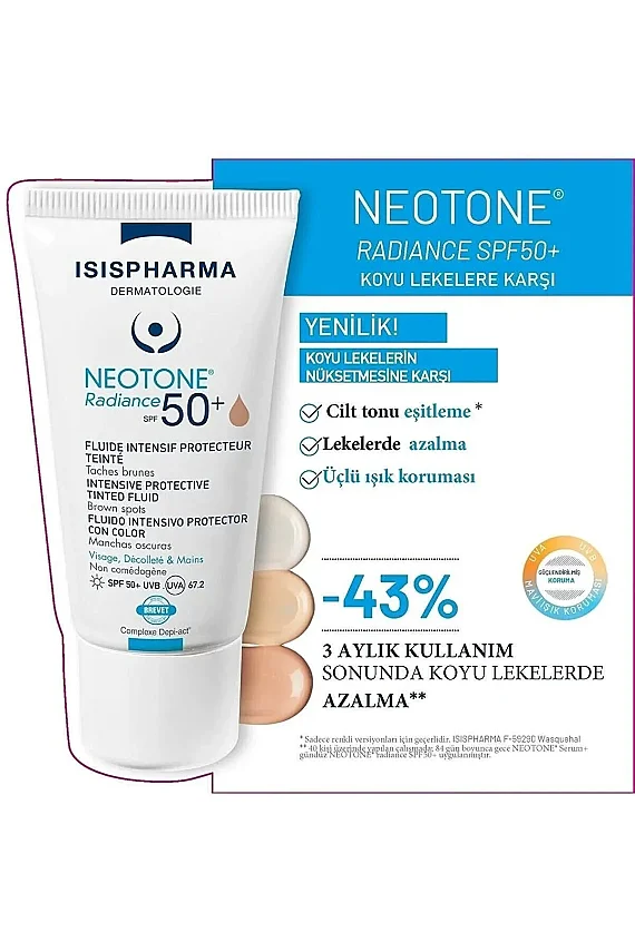 Isis Pharma Neotone Radiance SPF50+ Medium Tinted 30 ml - 1