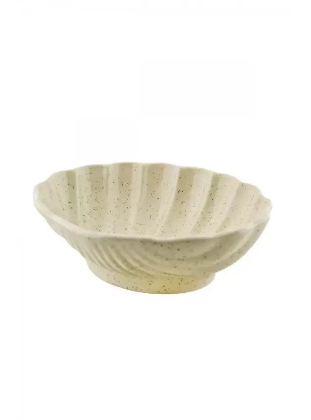 İstiridye Desenli Seramik Kase 19 cm - 1