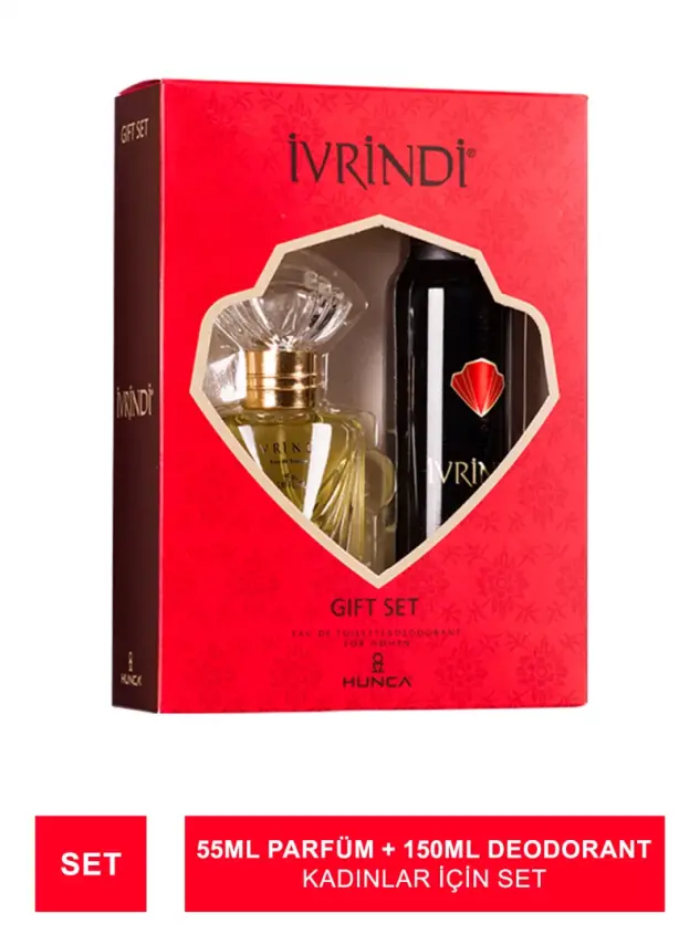 İVRİNDİ Kadın Parfüm Seti 55 ml EDT + 150 ml Deodorant - 1