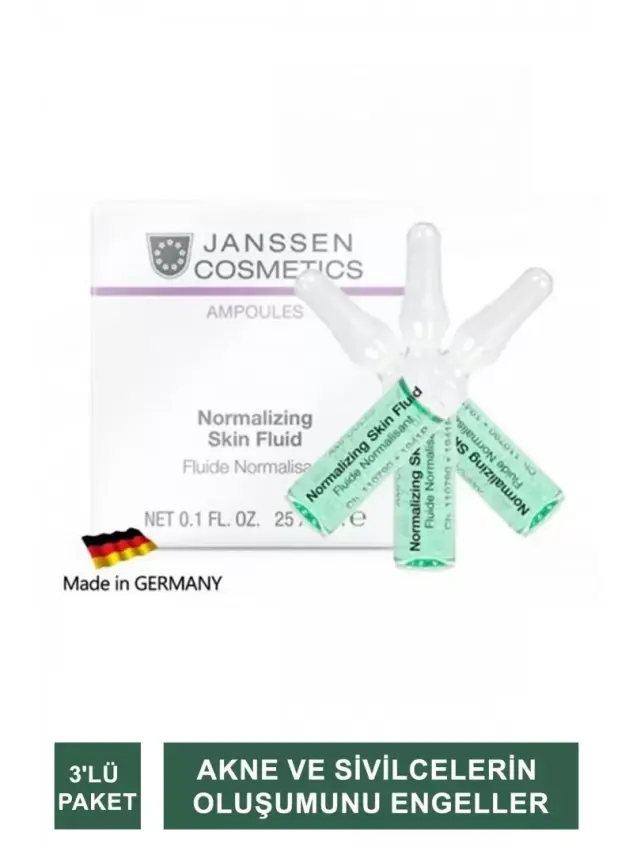 Janssen Normalizing Skin Fluid Yağlı / Akneli Cilt Ampul 3'lü Paket - 1