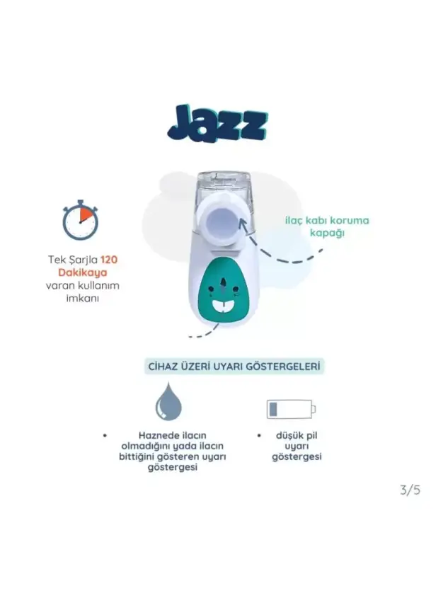 Jazz Taşınabilir ( Ultrasonik ) Mesh Nebulizatör ( NBM-5B ) - 3