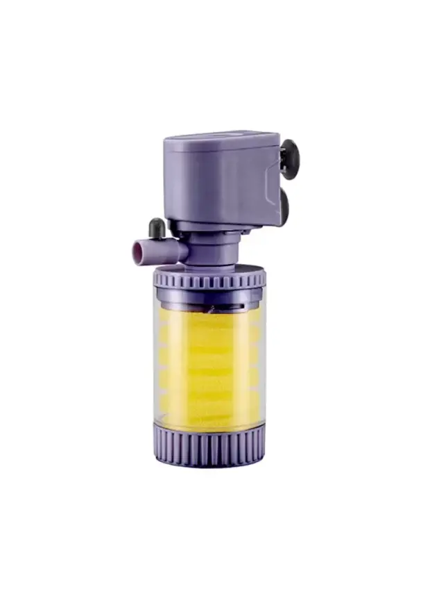 Jingye Akvaryum Şeffaf İç Filtre Siyah 4W, 400L/H - 1