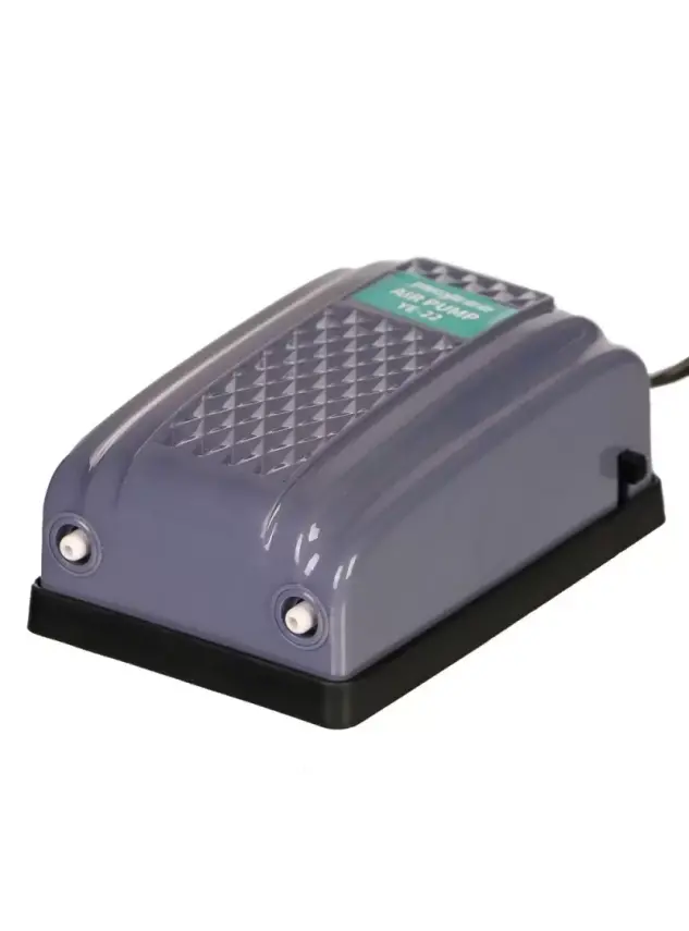 Jingye Çift Çıkışlı Akvaryum Hava Motoru Gri 5W, 2x4L/Min - 1