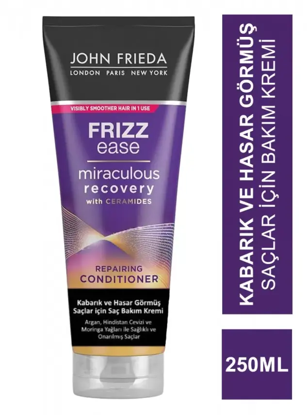 OUTLET - John Frieda Frizz Ease Miraculous Recovery Conditioner 250 ml Kabarık ve Hasar Görmüş Saçlar İçin Bakım Kremi - 1