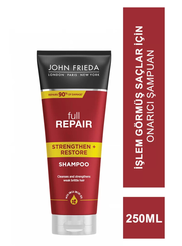John Frieda Full Repair Shampoo 250 ml İşlem Görmüş Saçlar İçin Onarıcı Şampuan - John Frieda