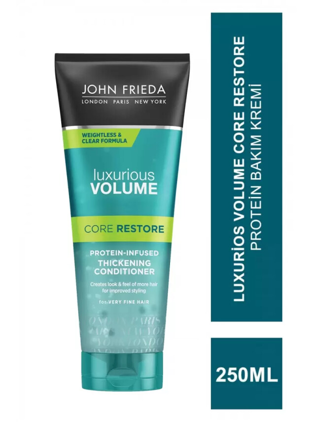 John Frieda Luxurios Volume Core Restore Protein-Infused Clear Conditioner 250 ml Protein Bakım Kremi - John Frieda