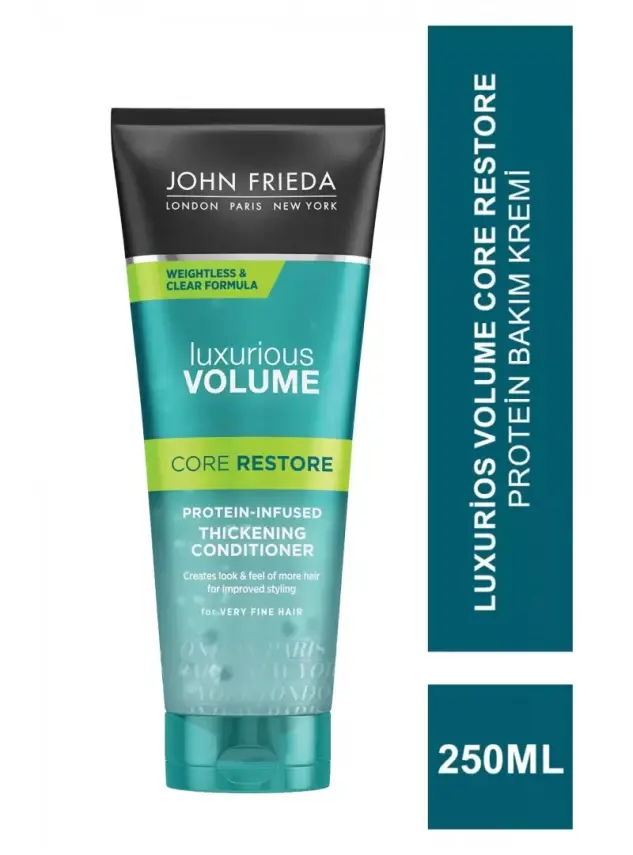 John Frieda Luxurios Volume Core Restore Protein-Infused Clear Conditioner 250 ml Protein Bakım Kremi - 1