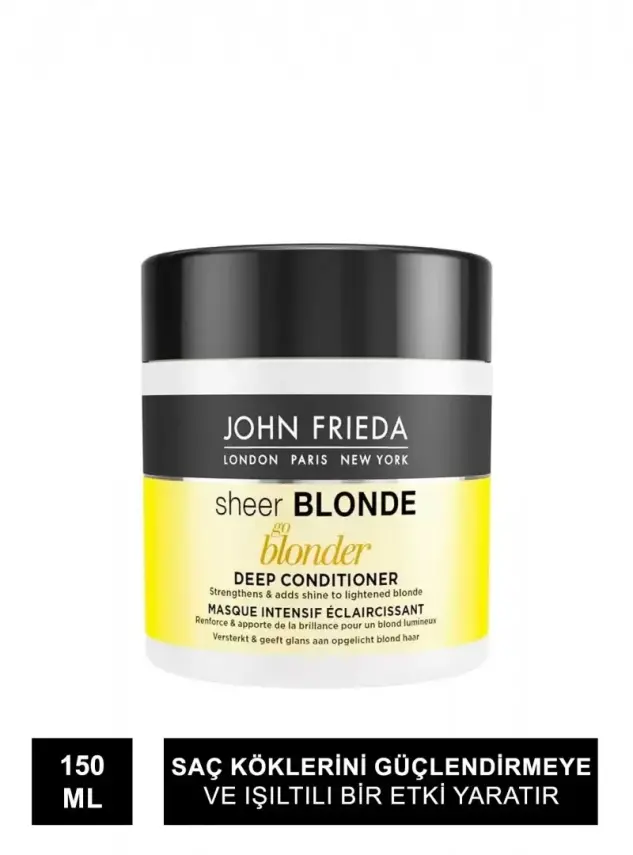 John Frieda Sheer Blonde Go Blonder Lightening Conditioner Masque 150 ml Sarı Saçlara Özel Bakım Maskesi - 1