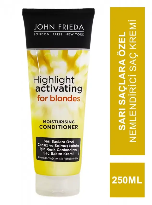 John Frieda Sheer Blonde Highlight Activating Moisturising Conditioner 250 ml Sarı Saçlara Özel Nemlendirici Saç Kremi - 1