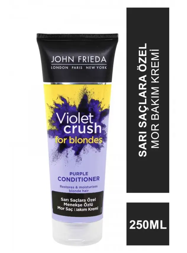 John Frieda Violet Crush Purple Conditioner 250 ml Sarı Saçlara Özel Mor Bakım Kremi - 1