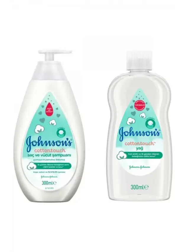 Johnsons Baby Cottontouch Saç ve Vücut Şampuanı 300 ml + Cottontouch Yağ 300 Ml - 2