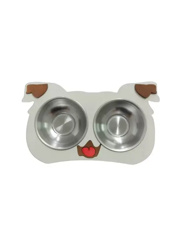Kedi ve Köpek Figürlü Mama ve Su Kabı İkili - 1