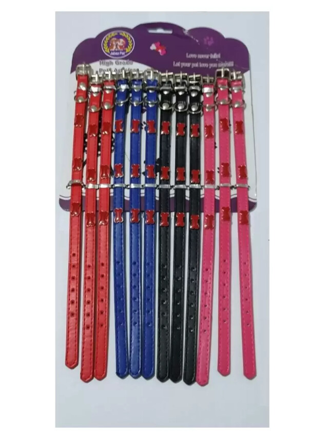 Kemik Desenli Deri Boyun Tasması - Diğer Bakım Ürünleri