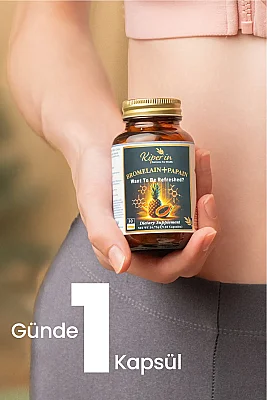Kiperin Bromelain Papain 30 Kapsül - 3