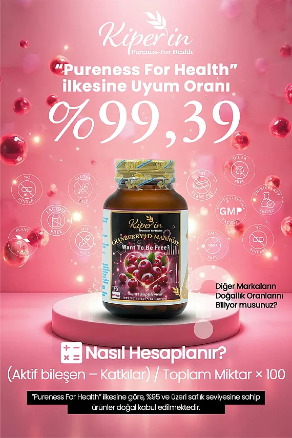 Kiperin Cranberry D-Mannoz 60 Kapsül - 5