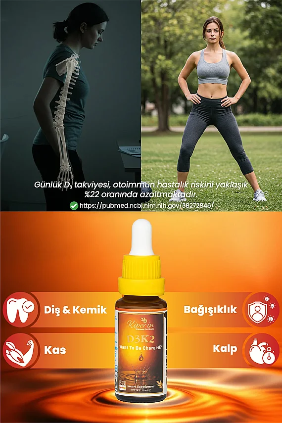 Kiperin D3K2 | Vitamin D3 (1000 IU) & K2 (25mcg) 20ml - 5