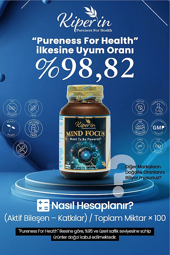 Kiperin Mind Focus Akıllı Gıda Takviyesi 60 Kapsül - 4