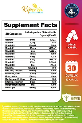 Kiperin Multivitamin Lipozomal 30 Kapsül - 2